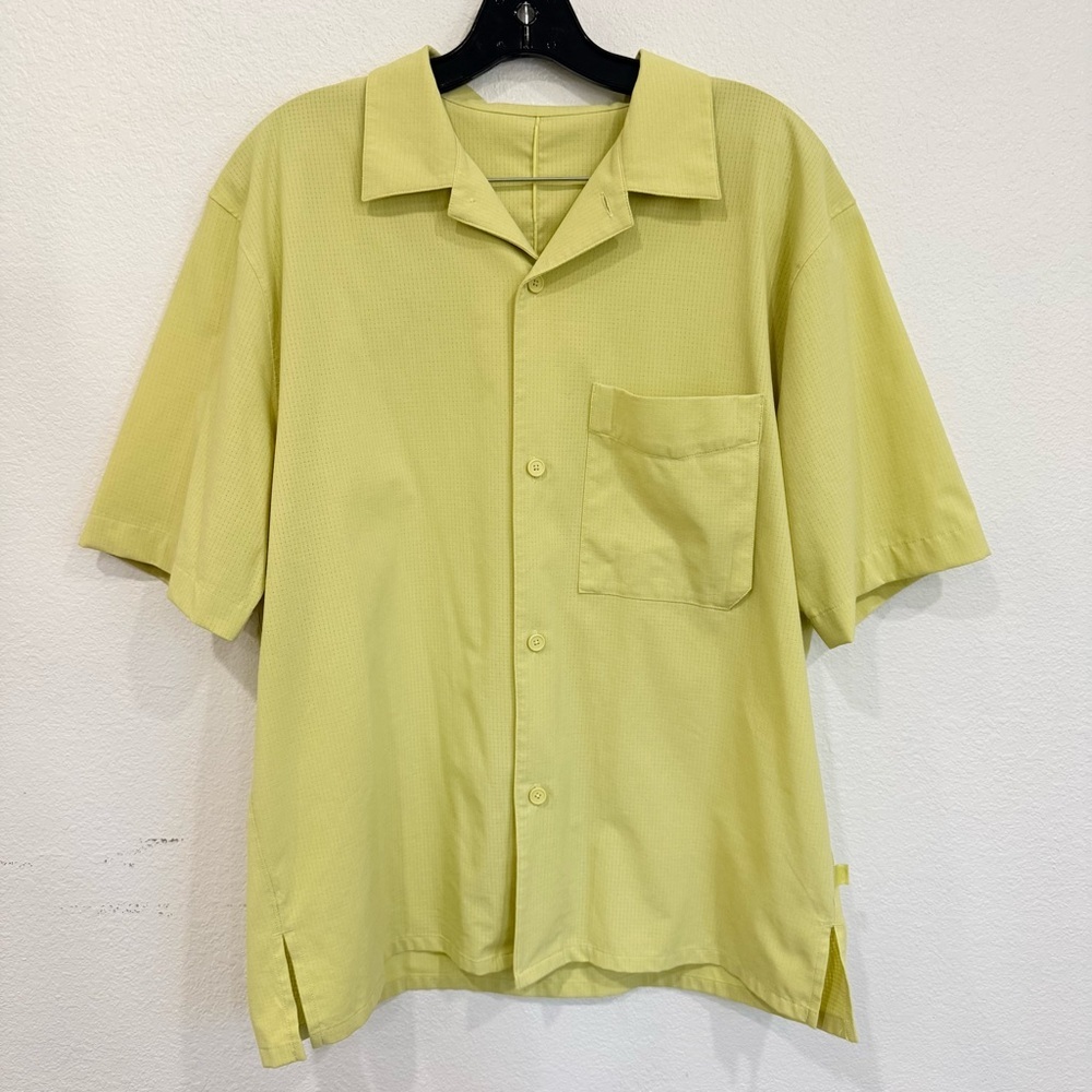 Lululemon Airing Easy Camp Collar Shirt Finch Yellow Men’s Size X-Large - Picture 4 of 8